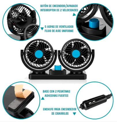 VENTILADOR PARA CARROS 360°