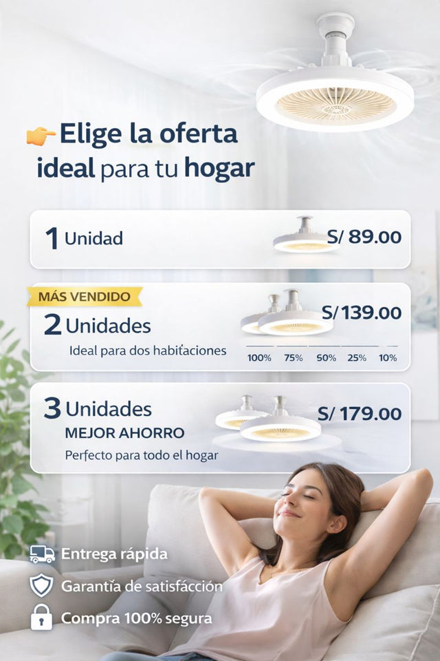 💡FOCO VENTILADOR LED CON AROMATIZADOR 3 EN 1✨