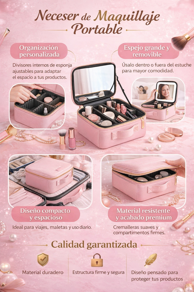 NECESER PORTA MAQUILLAJE PREMIUM