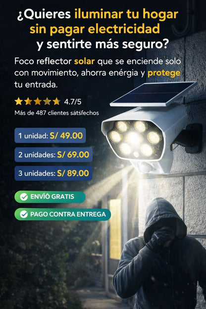FOCO SOLAR CON SENSOR DE MOVIMIENTO