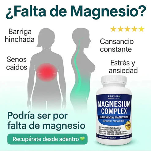 💊 MAGNESIO COMPLEX® 8 en 1 :  Mejora el sueño, reduce el estrés y fortalece músculos y huesos